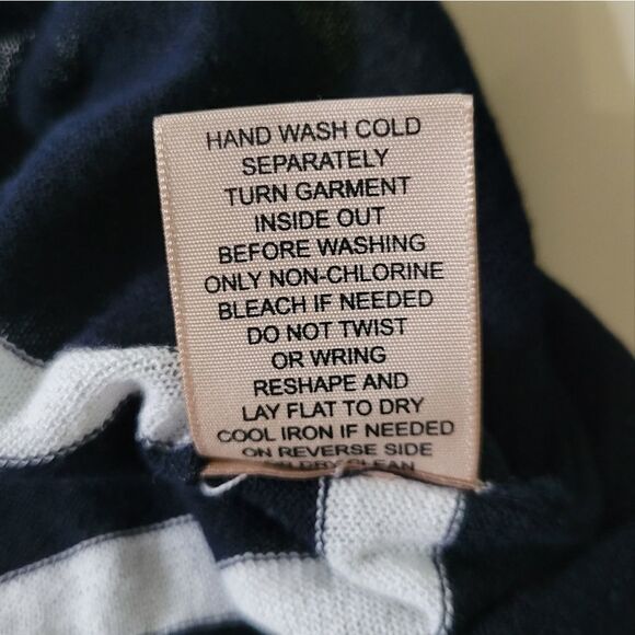 Philosophy Women's Nautical Navy Striped Lightweight Sweater - Picture 12 of 13